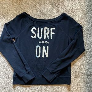 Hollister Navy Sweatshirt w/ Sparkles!  Size Small